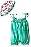 Rosie Pope Little Girls Watermelon Romper With Matching Hat Spring Bud/Azalea Pink 18 Months [並行輸入品]
