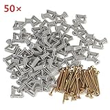 ILS - 50 pieces Plastic Anchors Expansion Bolt Screw Cavity Wall Fixing Tool Grey