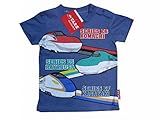 でんたま (青/90) Tシャツ 半袖ｔシャツ サイズ９０ｃｍ ベビー 新幹線 プラレール DENTAMA