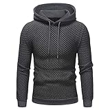 パーカー メンズ Holdego プルオーバー フーディ パーカー メンズ 長袖 暖かい ストリート ポケット付き カジュアル ジップパーカー パーカー 秋冬 防寒 暖かい ウルトラライト フード付き