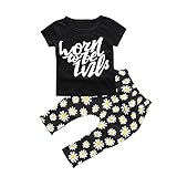 Ochine　短袖　英字プリントTシャツ＆ロングパンツ　上下 ヘッドバンド 付き　3点セット セットアップ 子供服 ベビー パジャマ 普段着　子供 ベビー服 男女兼用 (A70、0-6月)