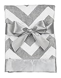 Chevron Blankie Steel by Bearington Baby