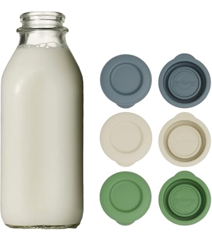 Amazon | ガラス製牛乳ビン用キャップ 48mm 48mm ホワイト | Radiant