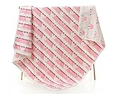 Happylifehere ガーゼケット おくるみ バスタオル 毛布 ブランケット 赤ちゃん ベビー 大判 110*110 (ピンク)