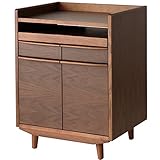 ライフスタイリングショップ パソコンデスク 幅60×奥行45cm プリンター収納 北欧 ウォールナット DL-574BR