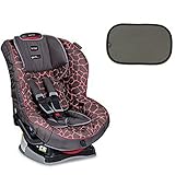 Britax Marathon G4.1 Convertible Car Seat w EZ-Cling Sun Shades, Black, 2 Count (Pink Giraffe) by Br