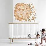 Sun Moon Stars Face Smile Kids Room Childrenスタイリッシュな壁アートステッカーデカールg8863
