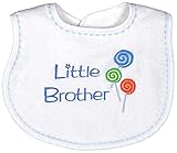 Raindrops Little Brother Embroidered Bib, Blue by Raindrops