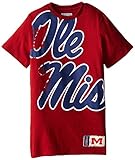 NCAAミシシッピ大学のメンズCollege半袖クルーネックTee withリブ襟 L レッド