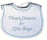 Raindrops Thank Heaven for Little Boys Embroidered Bib, Blue by Raindrops [並行輸入品]
