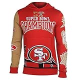 NFL Football Super Bowl CommemerativeアクリルHoody – Pickチーム( San Francisco 49ers、ミディアム）