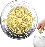 タロットコイン,占いラッキーコレクティブルコイン | タロット占いラッキー願い記念コイン、日月占いラッキーチャレンジコイン ラッキータロットアートコイン