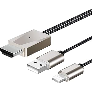 【2021認証版】iPhone HDMI変換ケーブル digital avアダプタ 設定不要 iPhone/iPadをテ…