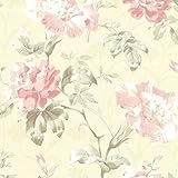Beacon House 2614-21001 Juliana Vintage Floral Wallpaper, Champagne [並行輸入品]