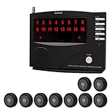 ワイヤレス チャイム コードレスチャイム 業務用 16ch 送信機 10個 黒 保証_92072-1-2