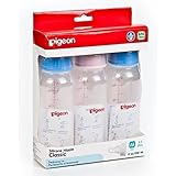 Pigeon Milk Bottle Baby Model RPP 8 Oz Size M Classic Silicone Nipple BPA Free Bottle. by Pigeon