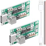 Youmile 2個 3S 2A リチウム電池充電ボード タイプC USB 18650リチウムイオンリチウムバッテリー充電器モジュール ブーストコンバーター12.6V充電保護ボード Type-C-USBケーブル付き 赤と黒のケーブル