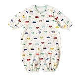 MIKIHOUSE FIRST(ミキハウスファースト)鮮やかな星＆お花柄のツーウェイオール 50-60cm,アイスグリーン