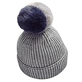 男女　6色　かわいい　両色ボール　厚手　ベビー 帽子　女の子　春/秋/冬 防風・防寒・保温　ベビー　ニット帽 男の子　ベビー　ハット/帽子/キャップ/ハット　子供　帽子子供用/幼児/キッズ/新生児用　