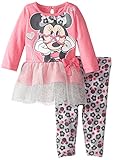 Disney Baby Girls ' Minnieマウスレギンスセットwithチュール、メガネ カラー: ピンク
