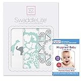 SwaddleDesigns SwaddleLite Set of 3 Marquisette Swaddle Blankets Premium Cotton Muslin and The Happi
