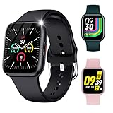スマートウォッチ 歩数計 活動量計 1.54インチフルタッチスクリーン IP67防水 防塵 睡眠モニター 着信通知 200mAh大容量バッテ