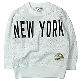 《H28年秋冬物》KICKY VILLAGE(キキイ ビレッジ) カラーチップ30/10裏毛NEW YORKトレーナー 100cm/ホワイト NO.KV-15408