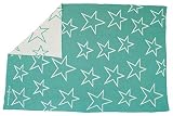 Lorena Canals Wool Rug Blanket Stars (Sea Blue) by Lorena Canals