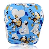 Betong Sakai Unisex One Size Waterproof Adjustable Swim Diaper Pool Pant 10-40 lbs Swim Diaper Baby 