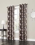 High Quality Celestial Grommet Curtain Panel, 48 x 63, Chocolate Brown