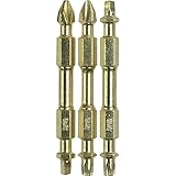 Makita B-49622 Impact GOLD 3 Piece Assorted Double-Ended Power Bits, 2-1/2 by Makita