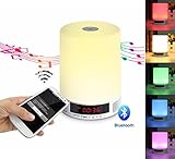 BluetoothスピーカーワイヤレススピーカーTFカードmp3音楽プレーヤーハンズフリースピーカーフォンクロックアラームナイトライト夜間ライトKINGSO 3 W LEDタッチランプポータブルスピー