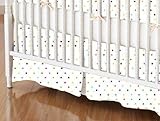 SheetWorld - MINI Crib Skirt (24 x 39) - Primary Colorful Pindots Woven - Made In USA by sheetworld