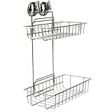 Generic 2 TIER CHROME BATHROOM CADDY SHOWER SHELF HANGING ORGANISER TIDY BASKET RACK NEW_1 & 2783 1_