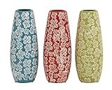 Benzara 92062セラミック花瓶、3盛り合わせ
