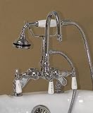 デッキマウントGooseneck浴槽フィラーW /調節可能なスプレッド 3 3/8" adjustable spread TTC684D-CP