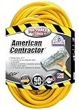 Coleman Cable 03498 12/3-Wire Gauge Tri-Source SJEOW Outdoor Vinyl Extension Cord, 50-Feet [並行輸入品]