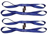 Pit Posse pp167bu2 18 "ソフトタッチループストラップ拡張子Tie Down 4500lbs BSオートバイATV Tie – 2ペア