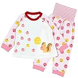 アスナロ（パジャマ・ルームウェア） 長袖パジャマ ベビー 女の子 子供 リンゴ リス プリント 腹巻付95 Pピンク