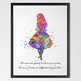 Dignovel Studios 11X14 Alice in Wonderland inspired Watercolor Print Archival Fine Art Print Nursery