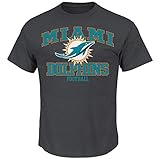 NFL Miami DolphinsメンズDolphins Greatness T、チャコールヘザー、XL
