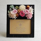 パラボッセオリジナル プリザーブドフラワー フォトフレームプリザ　カンパーニュ ピンクブラック preserved flowers