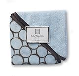 【並行輸入品】スワドルデザインズ ベビーウォッシュクロス -パステルウィズブラウンモッドサークル- パステルブルー SD-076PB