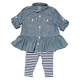 (ポロ ラルフローレン チルドレンズウェア)POLO RALPH LAUREN CHILDRENSWEAR ベビー 女の子 ドレス&ブルマー Chambray Top & Legging Set イン