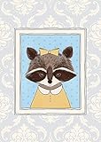 Oopsy Daisy Fine Art for Kids Pretty Portrait Raccoonキャンバス壁アートby Liz Mytinger 10 x 14" NB21987