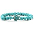 Caiyao 8mm Turquoise Sea Turtles Beads Bracelet Elastic Stretch Bracelet for Women Men