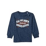 ポロラルフローレン コットン グラフィック長袖Tシャツ ネイビー (男の子12～24か月用) 24Mサイズ [並行輸入品]