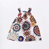mimixiong(ミミクマ)ワンピース 子供服 ベビー 赤ちゃん ドレス 女の子 ボヘミアン柄 ワンピース キッズ ノースリープ Aライン スカート 夏 12M~24M (15M)