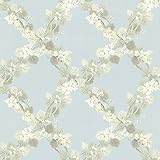 Beacon House 344-68757 Delphia Jasmine Trellis Wallpaper, Blue [並行輸入品]