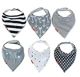 Baby Bandana Drool Bibs | Unisex Gift Set (Gray Collection) by Oak & Navy by Oak & Navy